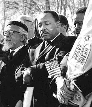 Martin Luther King with Rabbi Abaham Heschel & CBJ 